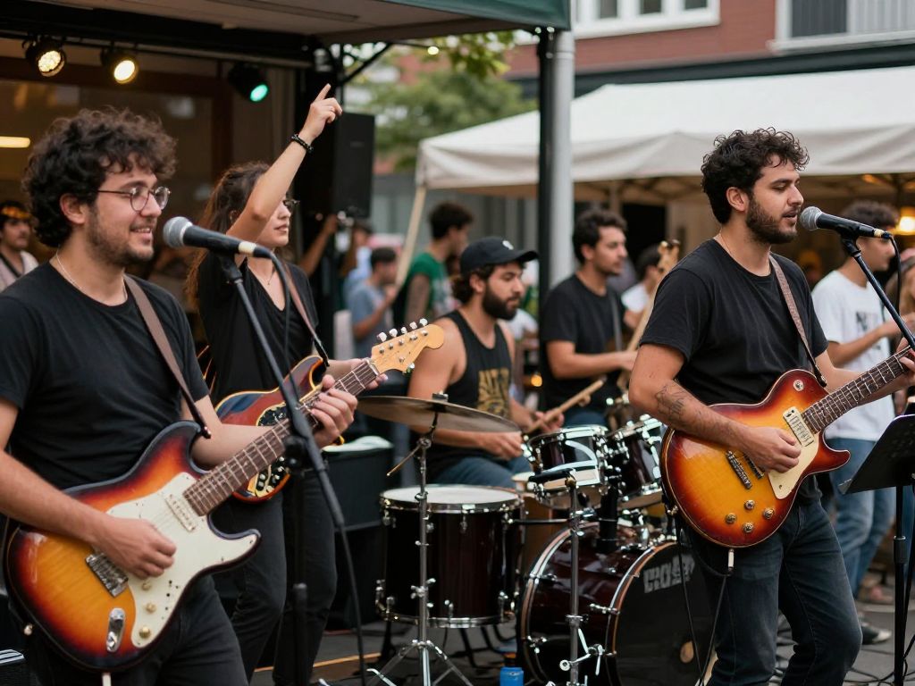 Audience enjoying a live tribute band performance in Atlanta