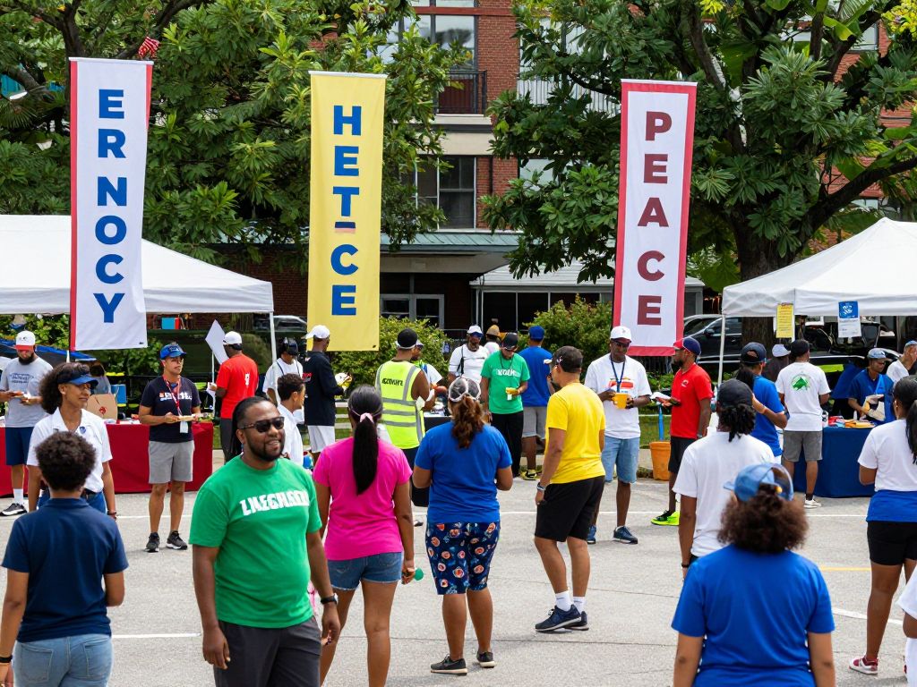 Community gathering in Atlanta for Martin Luther King Jr. Day celebration