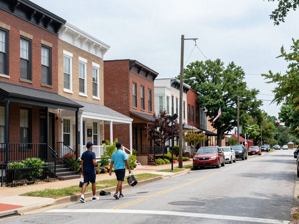 Urban area in Atlanta highlighting community safety efforts