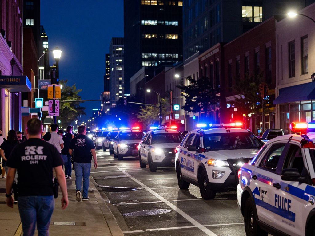 Police at a crime scene in Atlanta