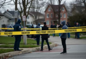 Police investigating a shooting scene in Atlanta