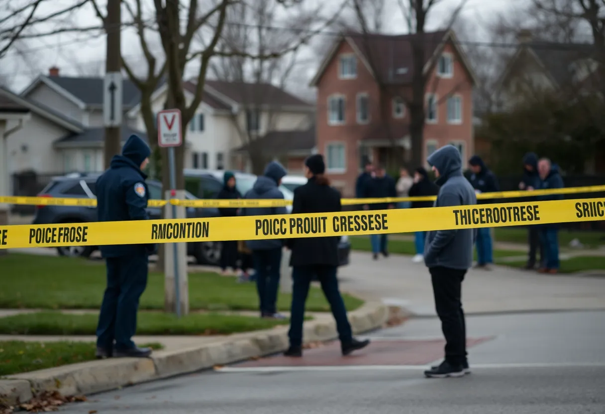 Police investigating a shooting scene in Atlanta