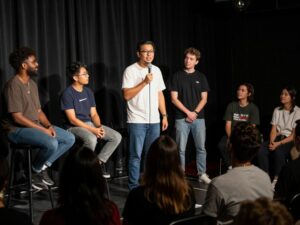 Atlanta's Shrink event featuring comedy, therapy, and improvisational performances.