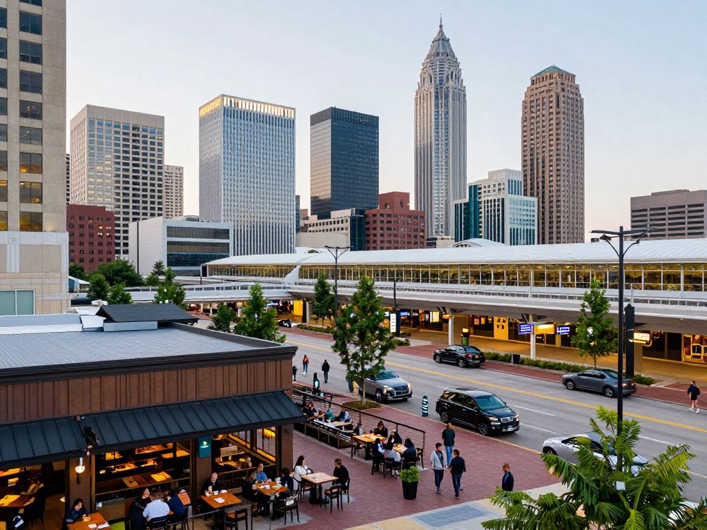 Scene depicting the growth of restaurants in Atlanta and Hartsfield-Jackson Airport