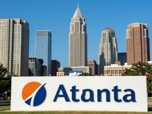 Skyscrapers of Atlanta with financial themes
