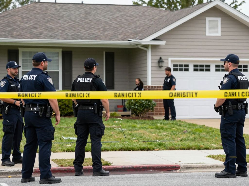 Officers investigating a burglary