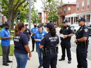 Community service activity with law enforcement involved