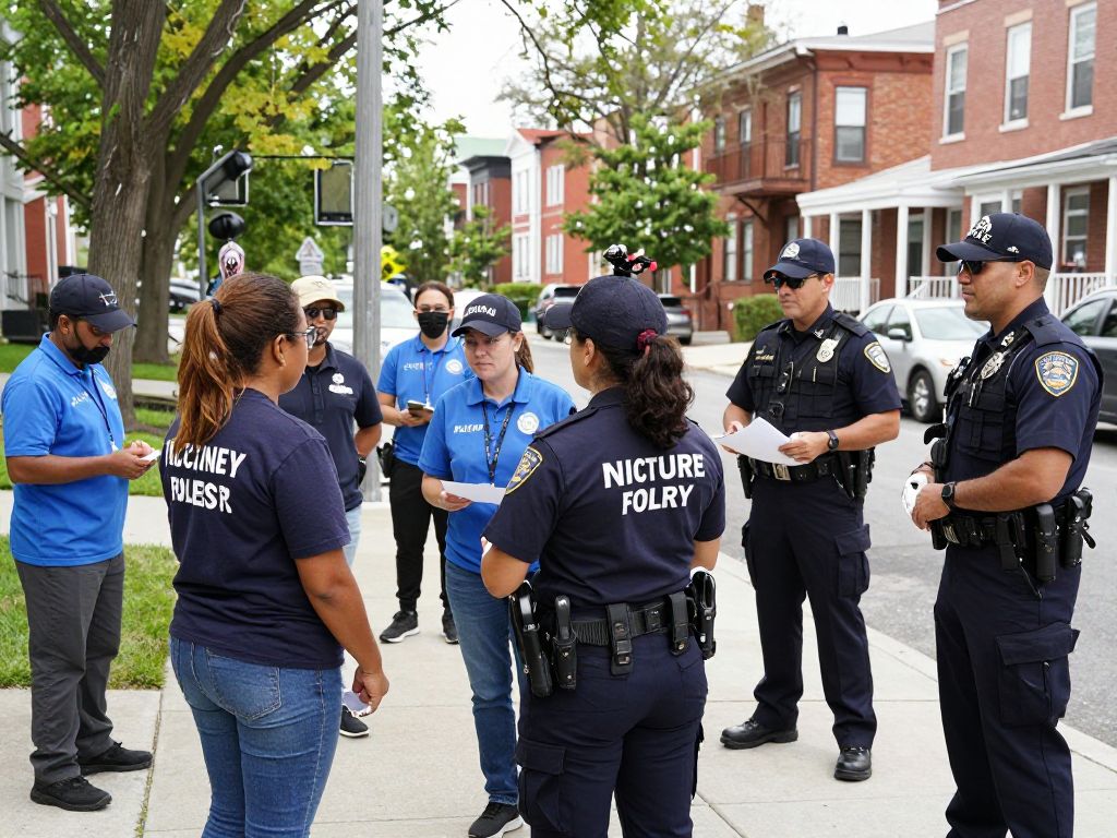Community service activity with law enforcement involved
