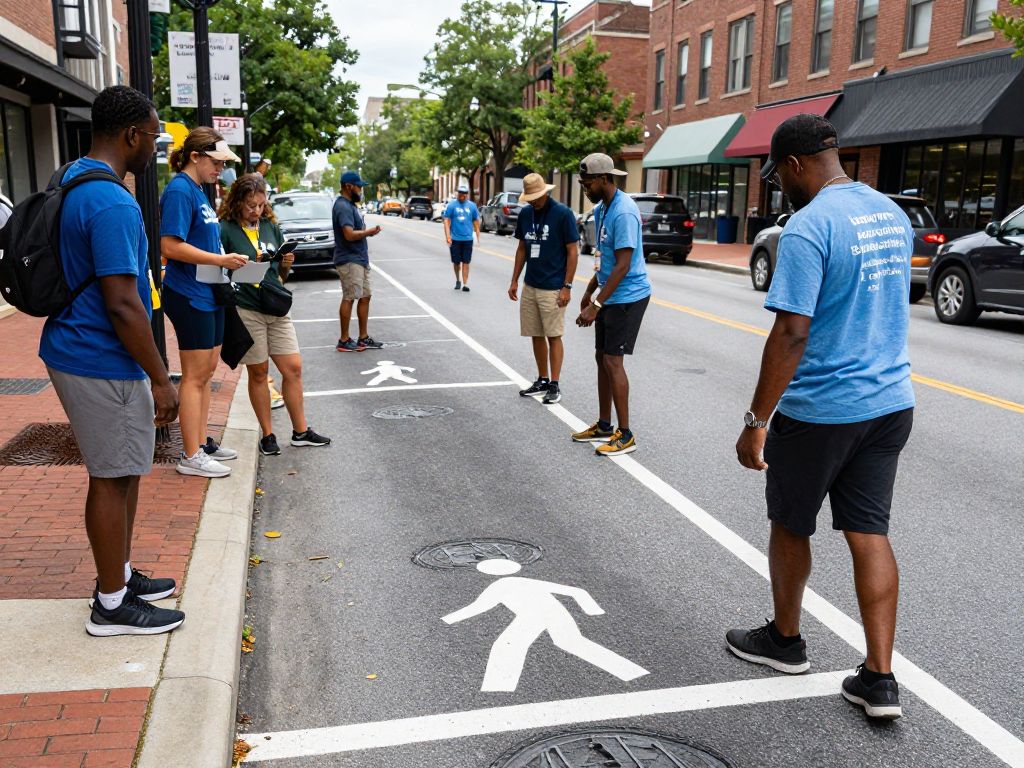 Volunteers improving pedestrian paths in southwest Atlanta