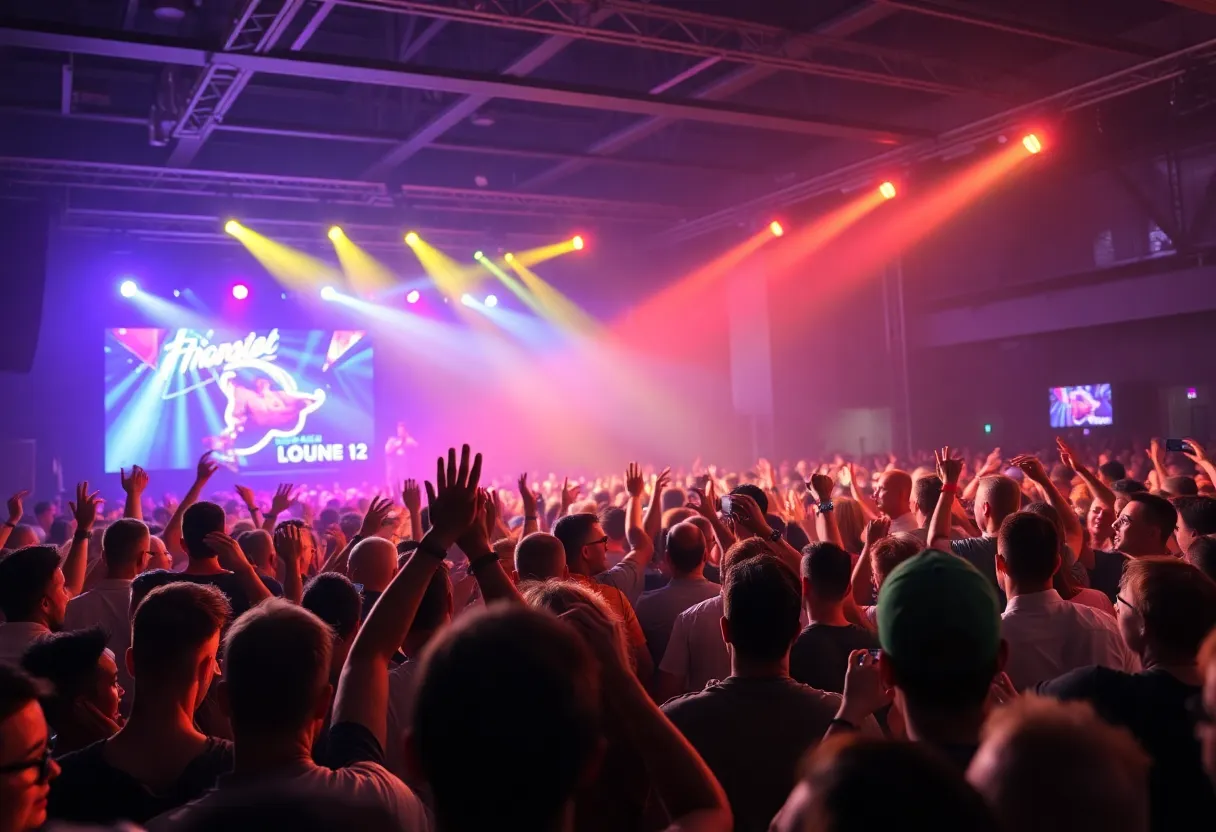 Crowd enjoying a hip-hop concert in Atlanta