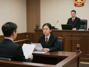 Courtroom scene of legal proceedings for Robert Aaron Long case