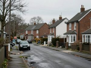 Quiet neighborhood in DeKalb County