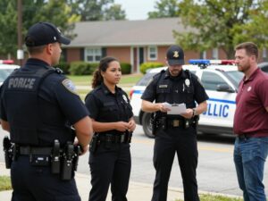Police investigation in DeKalb County, Georgia