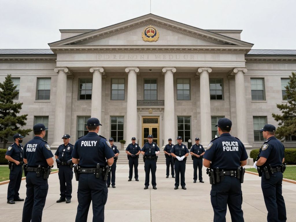 FBI agents executing a search warrant at an elections office.