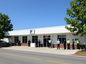 FBI agents searching an election operations center