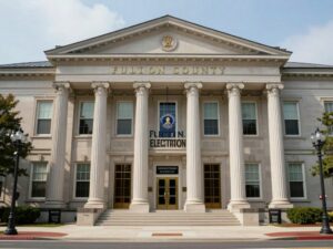 Fulton County election headquarters building