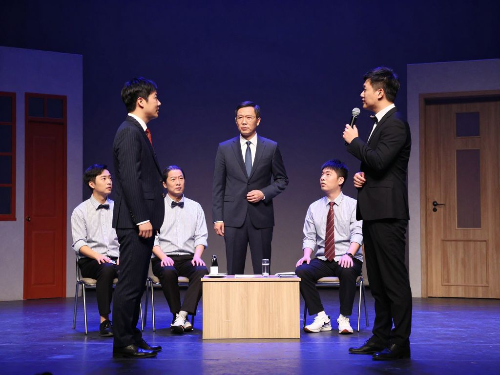 Scene from Glengarry Glen Ross at 7 Stages Theater