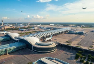 Aerial view of Hartsfield-Jackson Atlanta International Airport