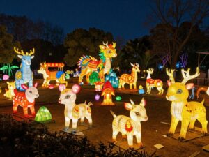 Handcrafted lanterns at IllumiNights Lantern Festival in Zoo Atlanta