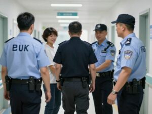 Security protocols during inmate transport at a hospital