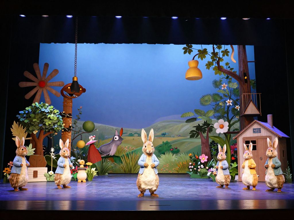 Stage setting for Into the Burrow at the Alliance Theatre