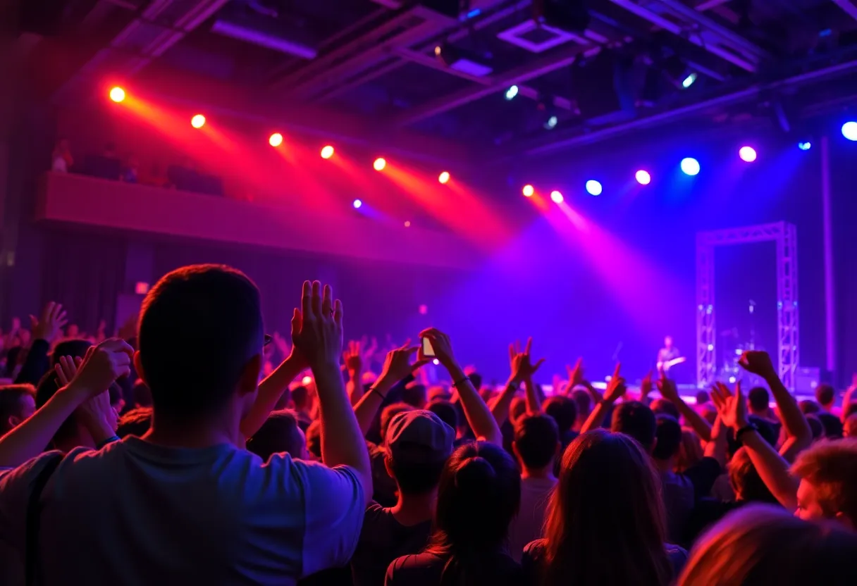 Concert scene featuring fans enjoying Keyshia Cole's performance