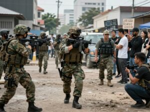 Diverse reactions in Atlanta to the military capture of a foreign leader.