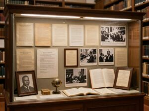 Display of historical documents from the Martin Luther King Jr. Collection