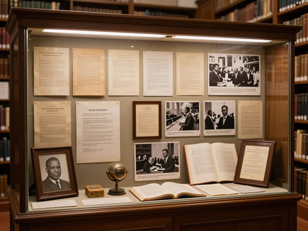 Display of historical documents from the Martin Luther King Jr. Collection