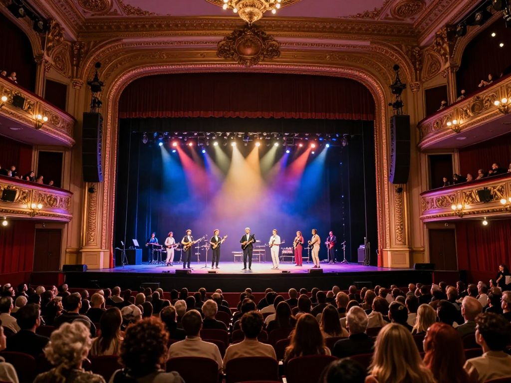 Stage set for the Morrissey concert at the Fox Theatre in Atlanta