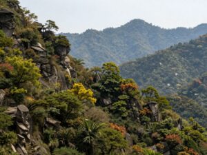 A scenic view of Sawnee Mountain, representing natural beauty and historical significance.