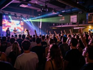 Audience enjoying Somatoast's performance at Aisle 5 in Atlanta
