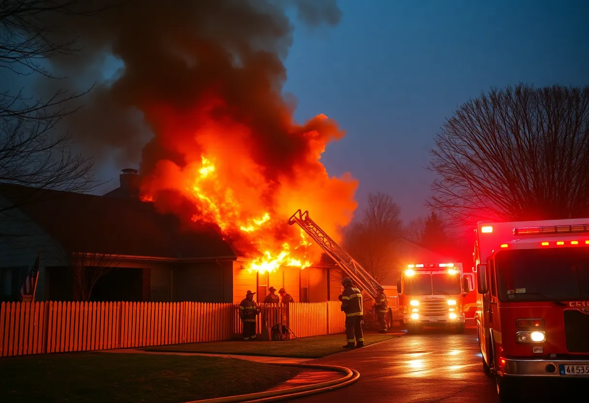 Firefighters battling a house fire in southeast Atlanta