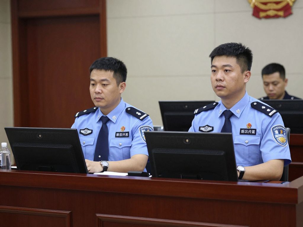 Courtroom scene regarding Towns County deputy arrest