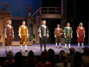 Actors performing 'Twelfth Night' at the Shakespeare Tavern Playhouse