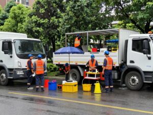Utility workers stationed and ready for severe weather in Atlanta