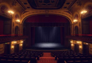 The stage of the Variety Playhouse showcasing its historic charm and audience seating.