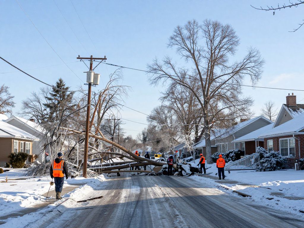 Utility crews working on downed power lines in Gwinnett County