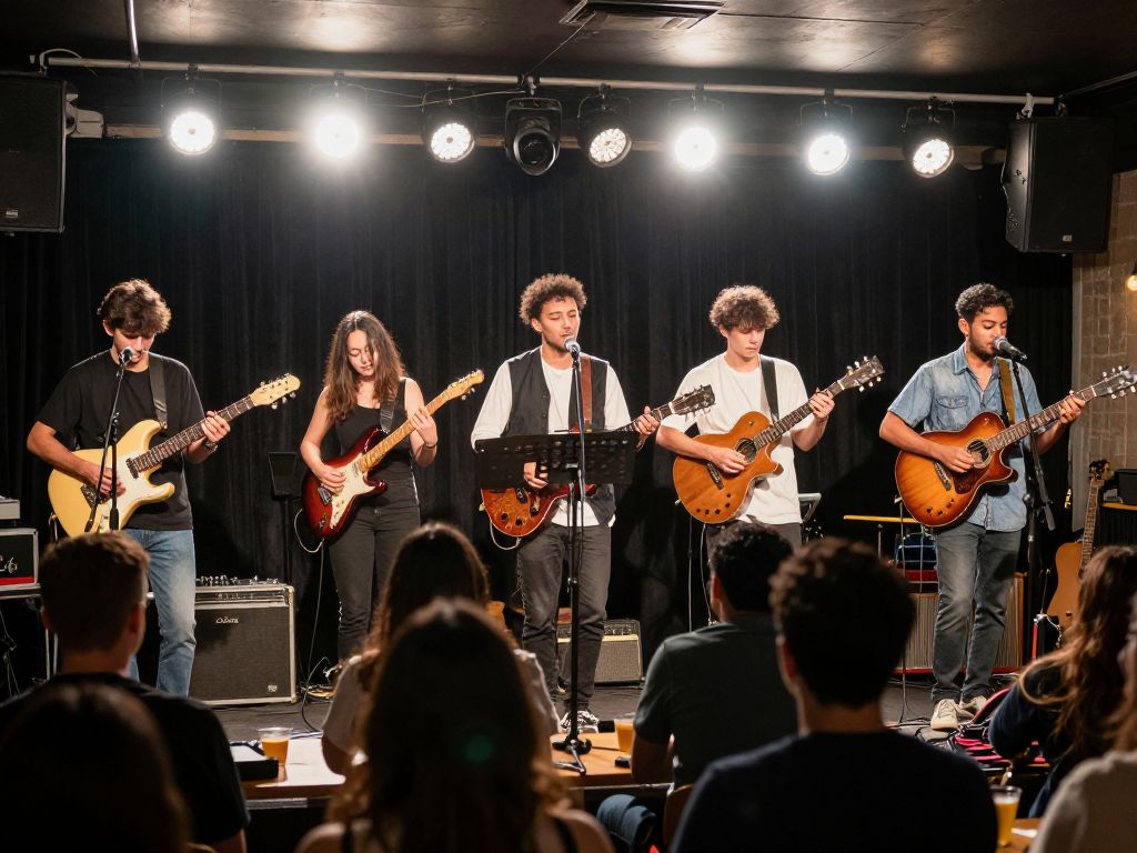 Performers showcasing their talents at MadLife Stage & Studios during the Undiscovered Artist Showcase.