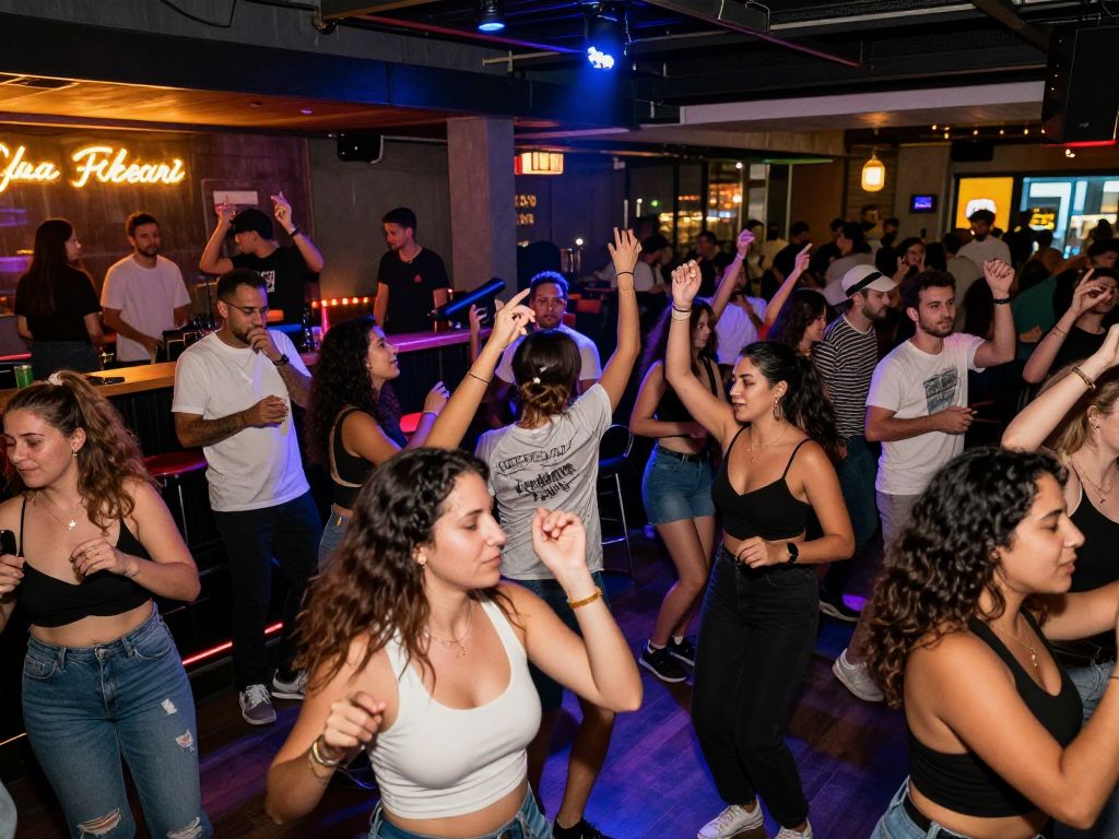 Lively atmosphere at YDG event with people enjoying nightlife