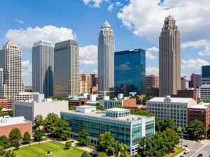 Skyline of Atlanta showcasing economic growth and energy efficiency