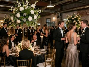 Guests networking at the Atlanta Hair Industry Gala