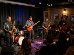 Live jazz performance in Atlanta showcasing local musicians