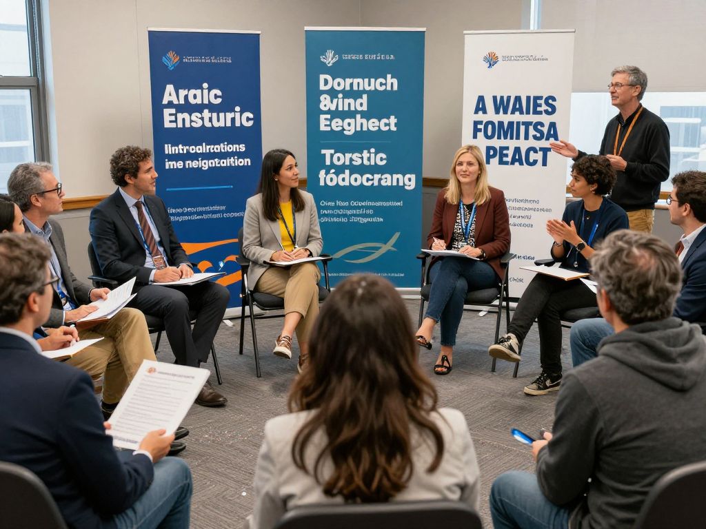 Community leaders and citizens engaged in a civic debate in Atlanta