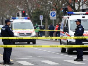 Scene of a shooting incident in Atlanta with police presence