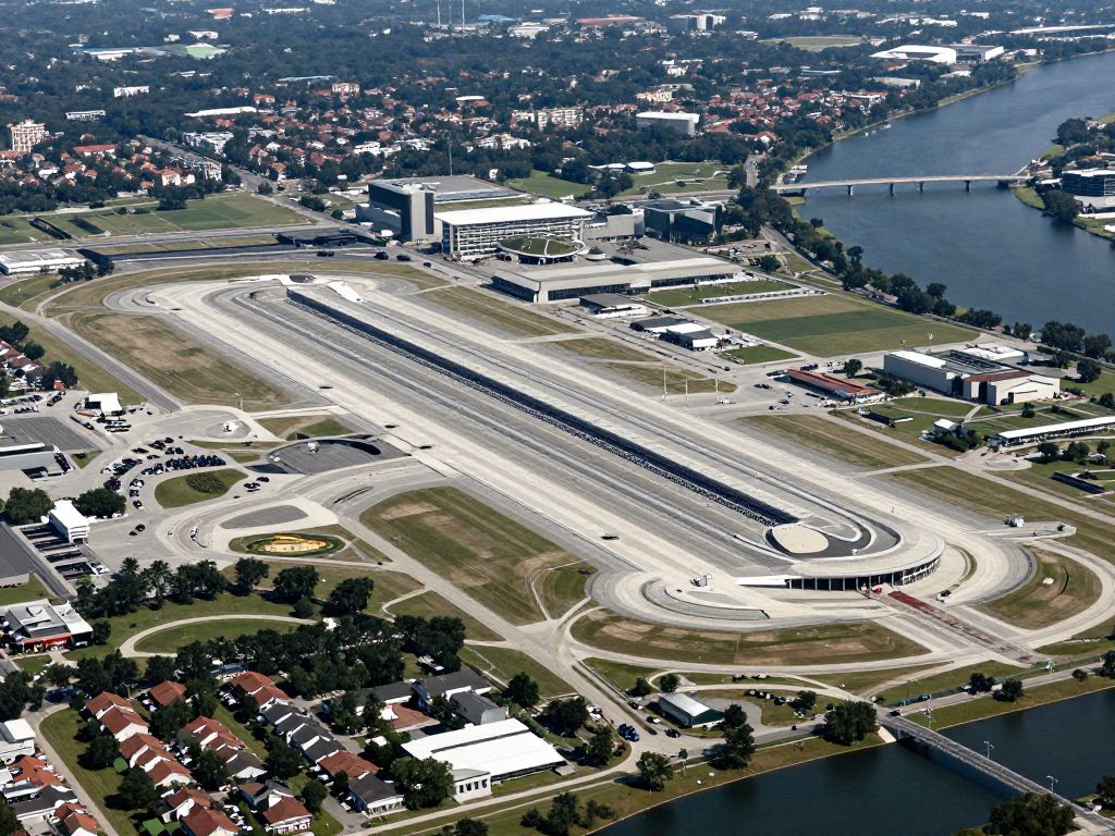 Aerial view of Hartsfield-Jackson Atlanta International Airport and surrounding areas