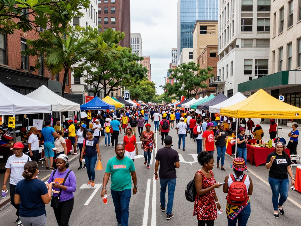 A lively community event showcasing Atlanta's local culture and vibrancy.