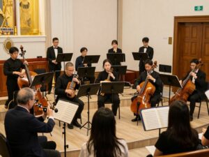 Musicians performing Beethoven's 5th concert at Birmingham United Methodist Church
