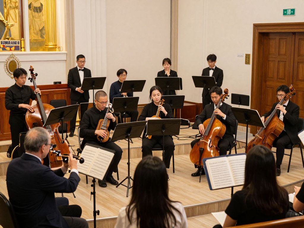 Musicians performing Beethoven's 5th concert at Birmingham United Methodist Church