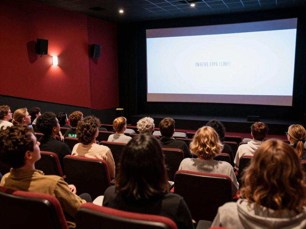 Community members engaging in a film screening discussion at Tara Atlanta.